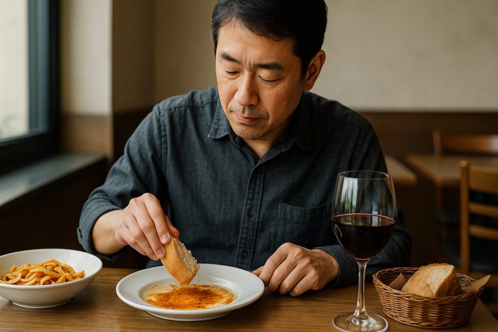 スカルペッタとは?パンでソースをぬぐうイタリアの食文化を表す食卓の様子