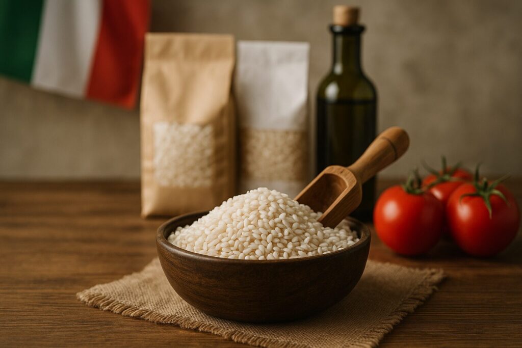 イタリア米の粒立ちが分かる実物写真（家庭料理に使いやすい質感）