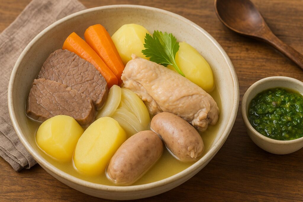 ボッリートとはどんな料理かを紹介するイメージ。牛肉や野菜を煮込んだイタリア北部の伝統料理ボッリートを、家庭でも楽しめる一皿として表現。