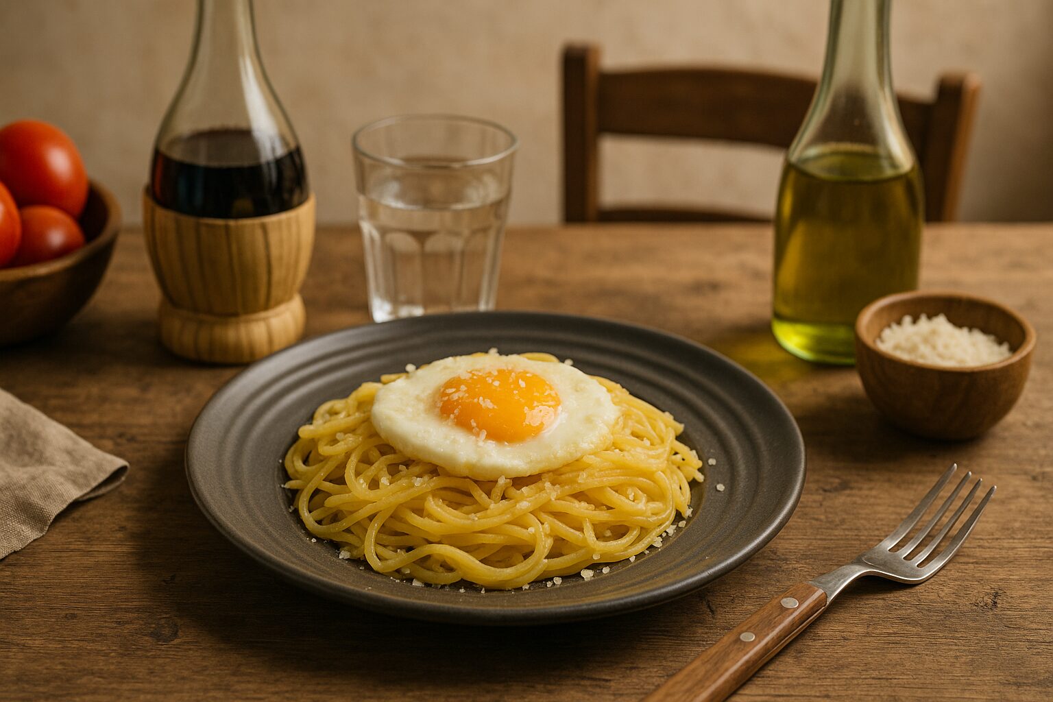 ポヴェレッロの素材が映える静かな食卓