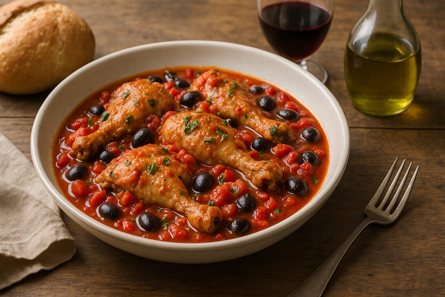 カチャトーラローマ風の盛り付け