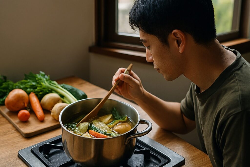 野菜ブロードの基本理解を補う調理イメージ