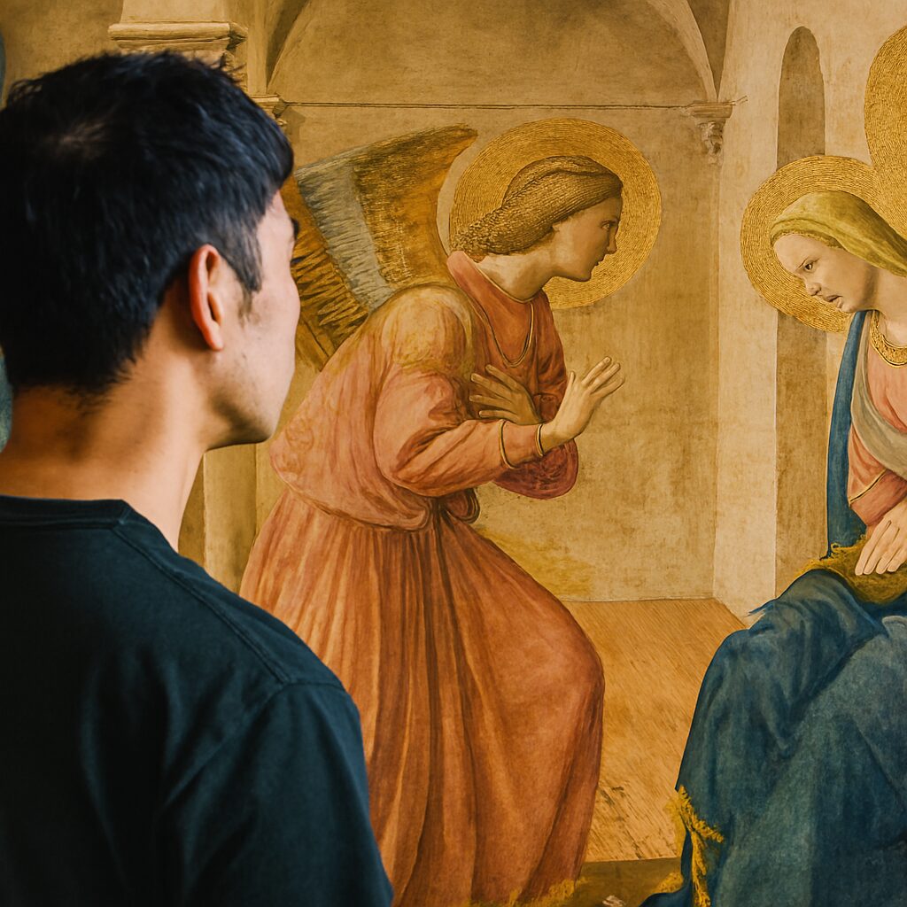 フラ・アンジェリコの受胎告知とサン・マルコ修道院の壁画