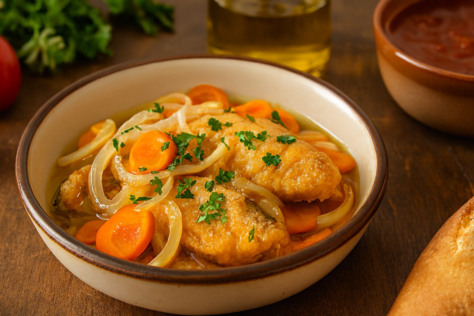 カルピオーネとは揚げ魚と野菜のマリネ