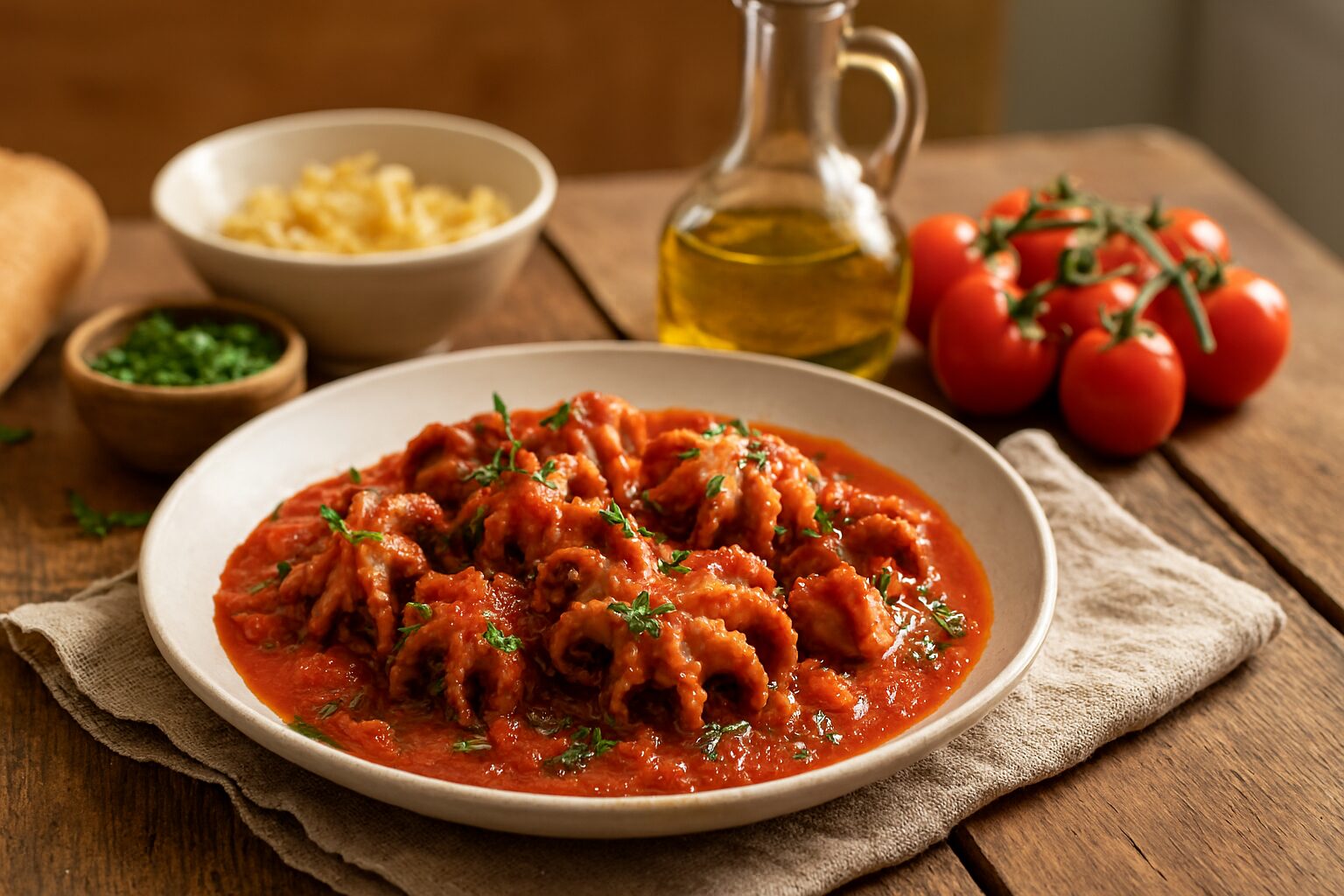 イイダコレシピイタリアンの食材風景