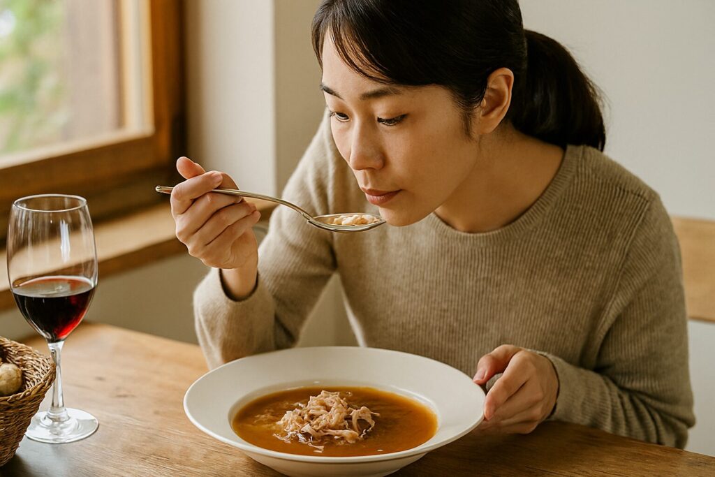 家庭で作る鶏ブロードと野菜のイタリア料理