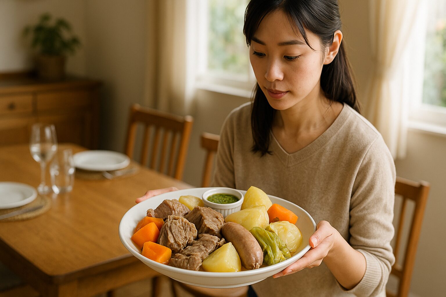ボリートとはを盛る日本人女性