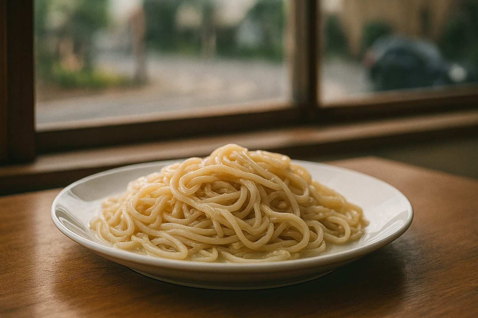 アルデンテの反対を示す柔らかいパスタ