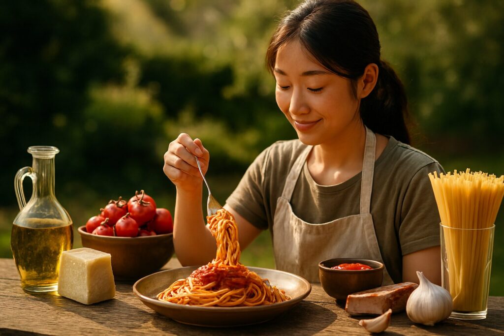 アマトリチャーナレシピ 本場ローマ風パスタの完成イメージ