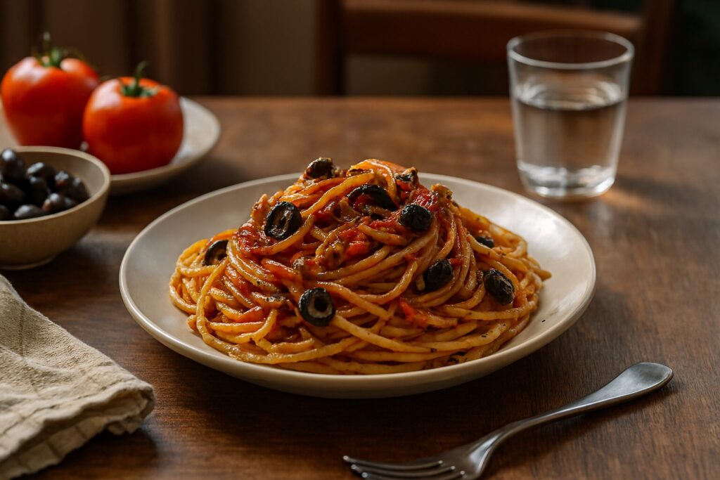焦がしたトマトソースで仕上げる暗殺者のパスタの由来解説