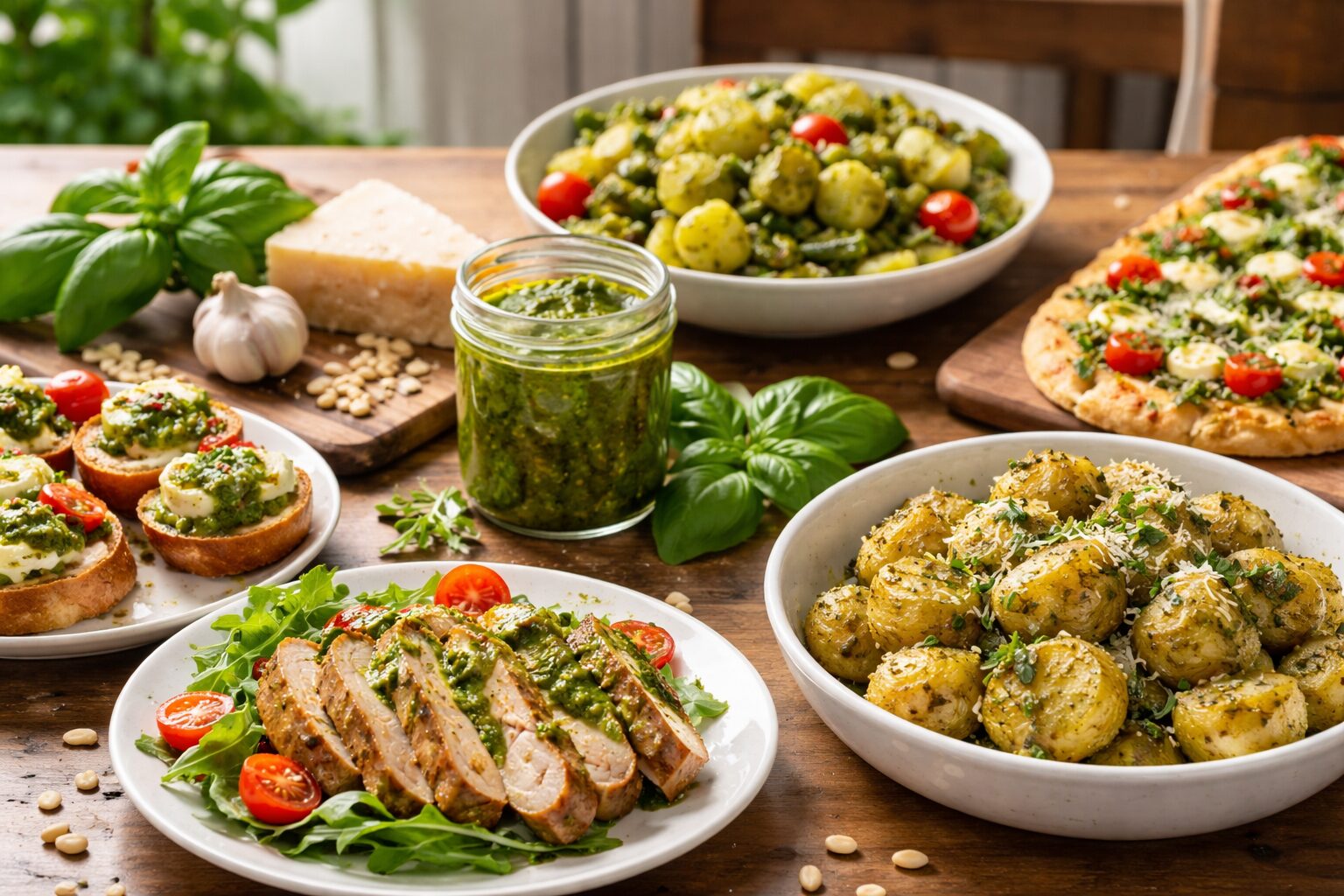 ジェノベーゼソースをパスタ以外に使った料理例