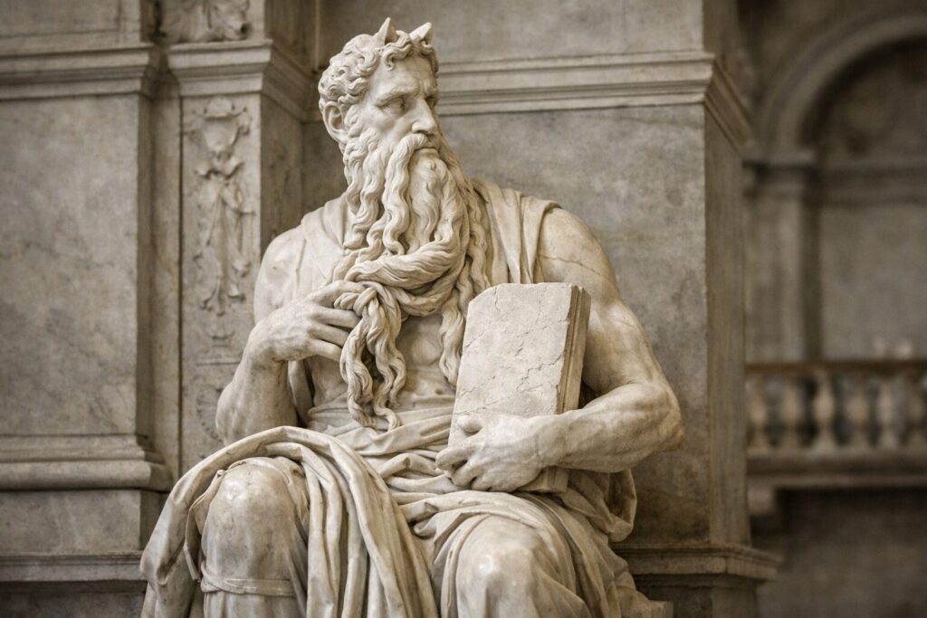 ミケランジェロモーセの彫像細部