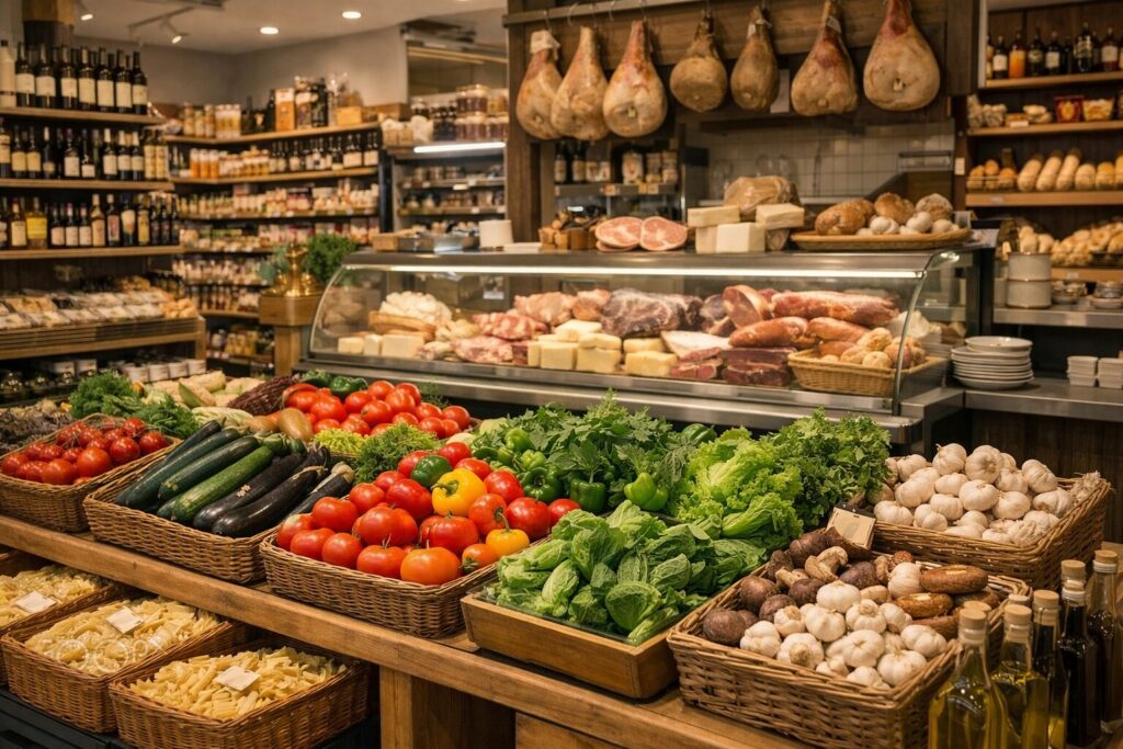 フィレンツェのスーパー売り場の様子