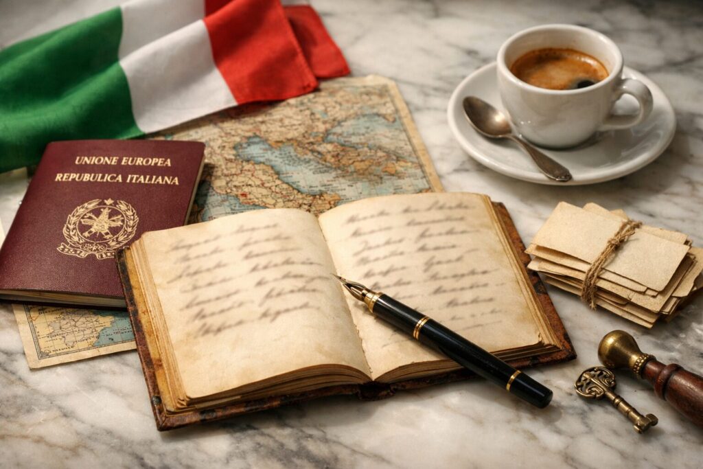 建物外観とイタリア人名の参考風景