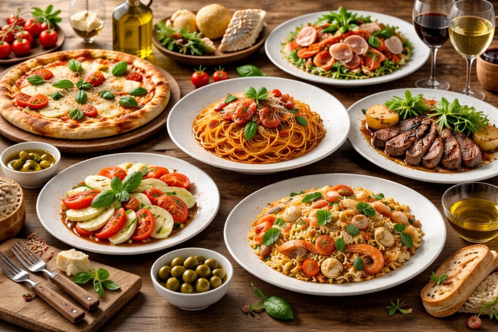 イタリアンの上品な盛り付け例