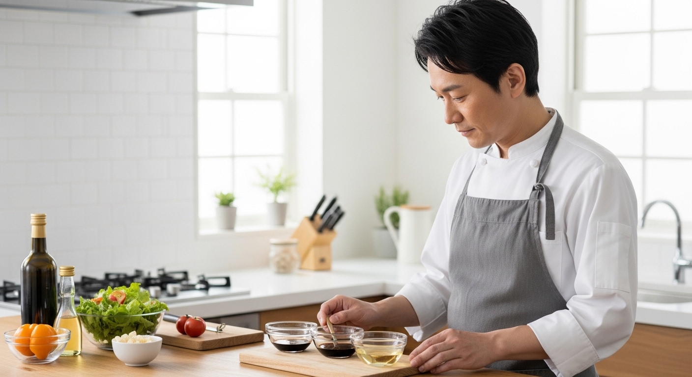 日本人男性が比較する酢の色と風味の違い