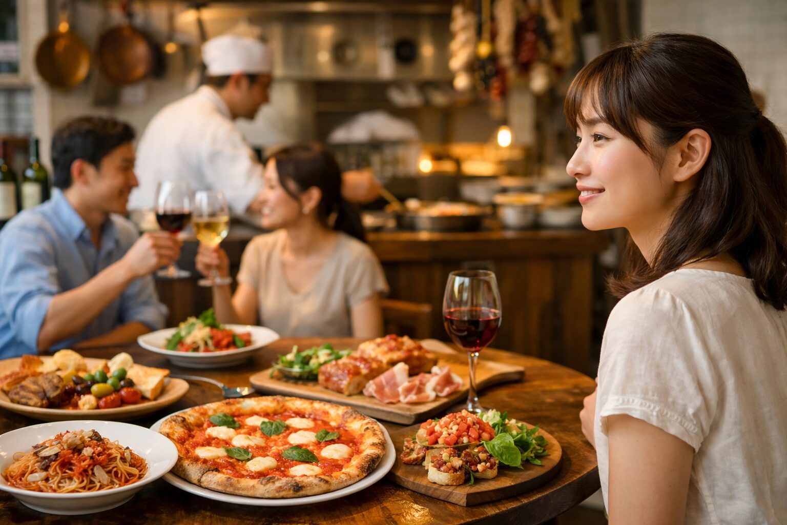 日本人女性がプレコーチェを見上げる様子