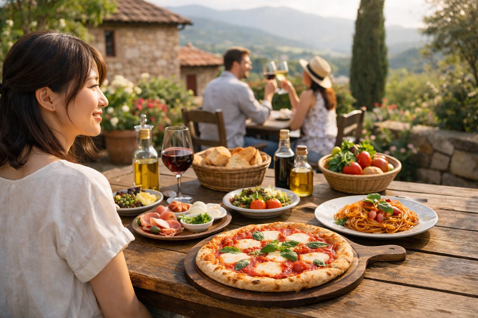 イタリア語の幸せな言葉に触れる日本人女性