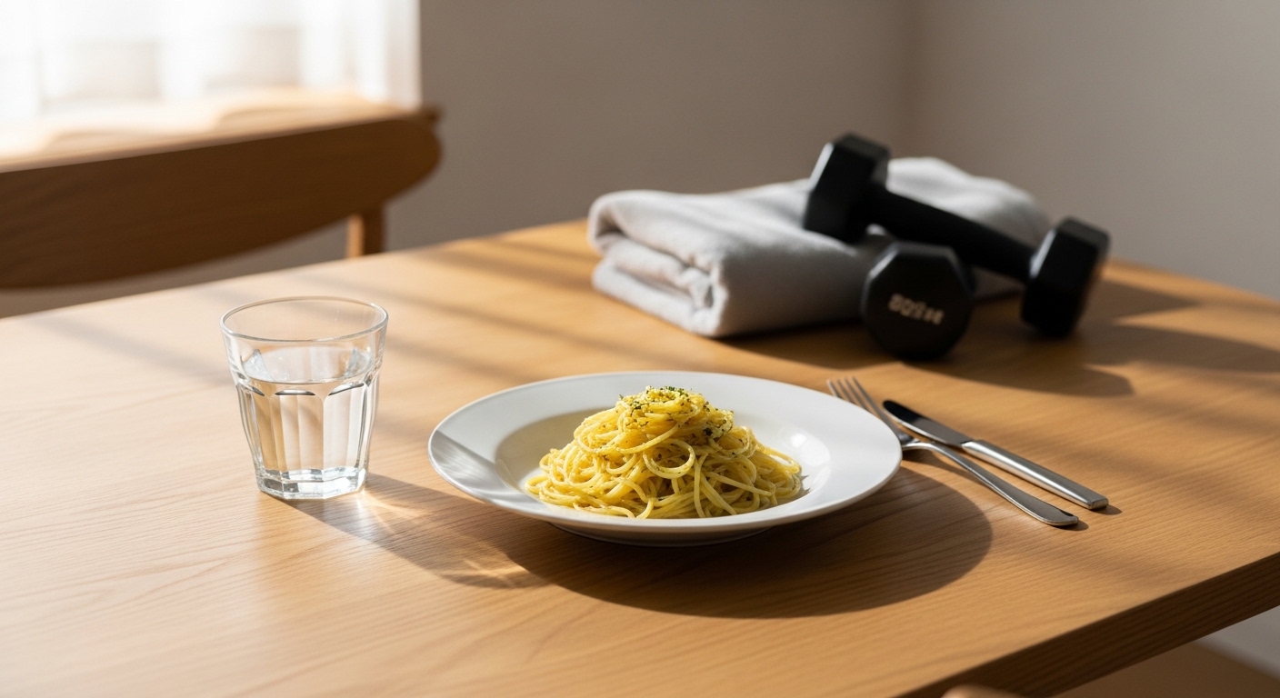 筋トレ後に適したシンプルなパスタ