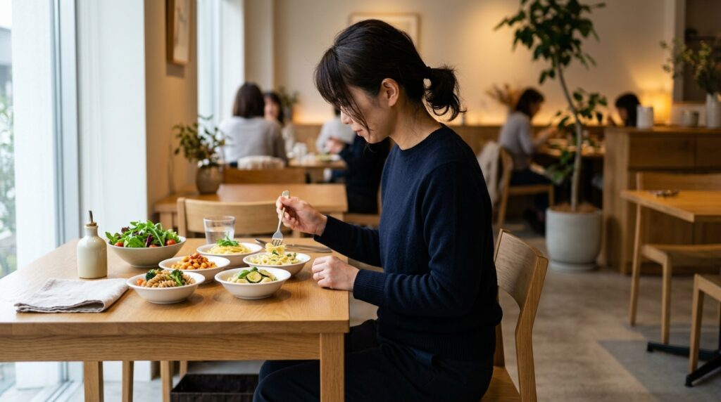 イタリアンで太りにくいパスタランキングや種類・形状・食べ方の選び方を考える様子を表すイメージ画像