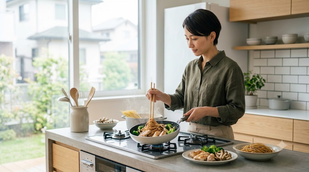 やせるパスタの食べ方を表すイメージ画像
