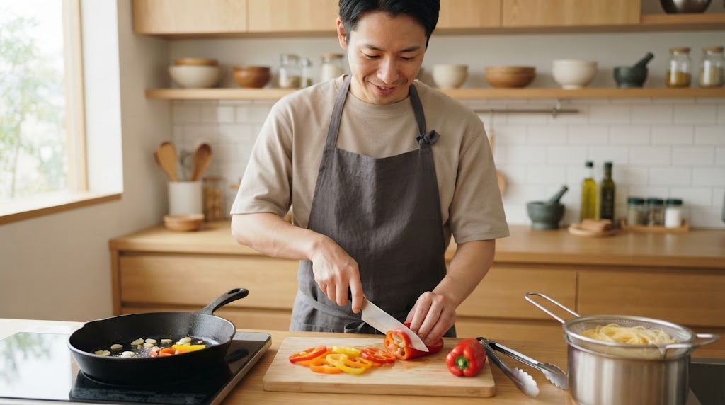 パレルモ野菜を使ったイタリア風パスタのイメージ