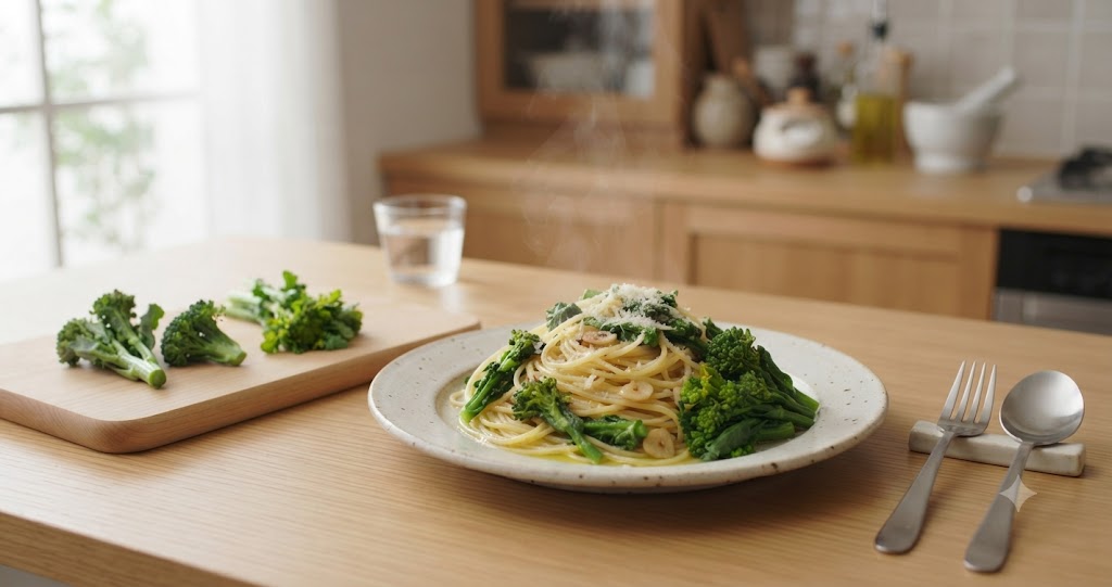 菜の花に似たイタリア野菜を表すイメージ画像