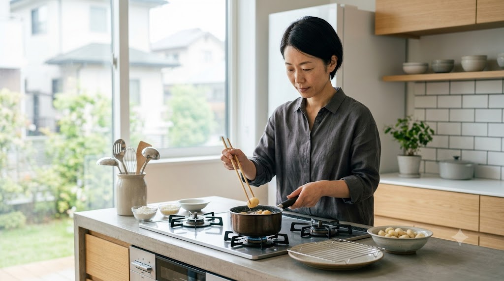 揚げニョッキの作り方を表すイメージ画像