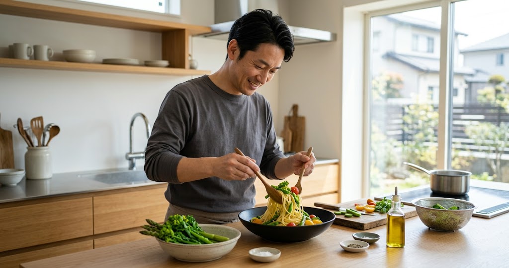 春の旬食材を使ったパスタのイメージ